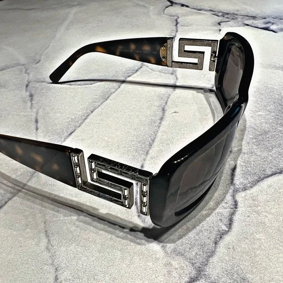 Versace Mod. 4111-B 108/3 Dark Tortoise Rhinestone Frame Brown Lens Sunglasses Versace Mod. 4111-B 108/3 Dark Tortoise Rhinestone Frame  main image 3
